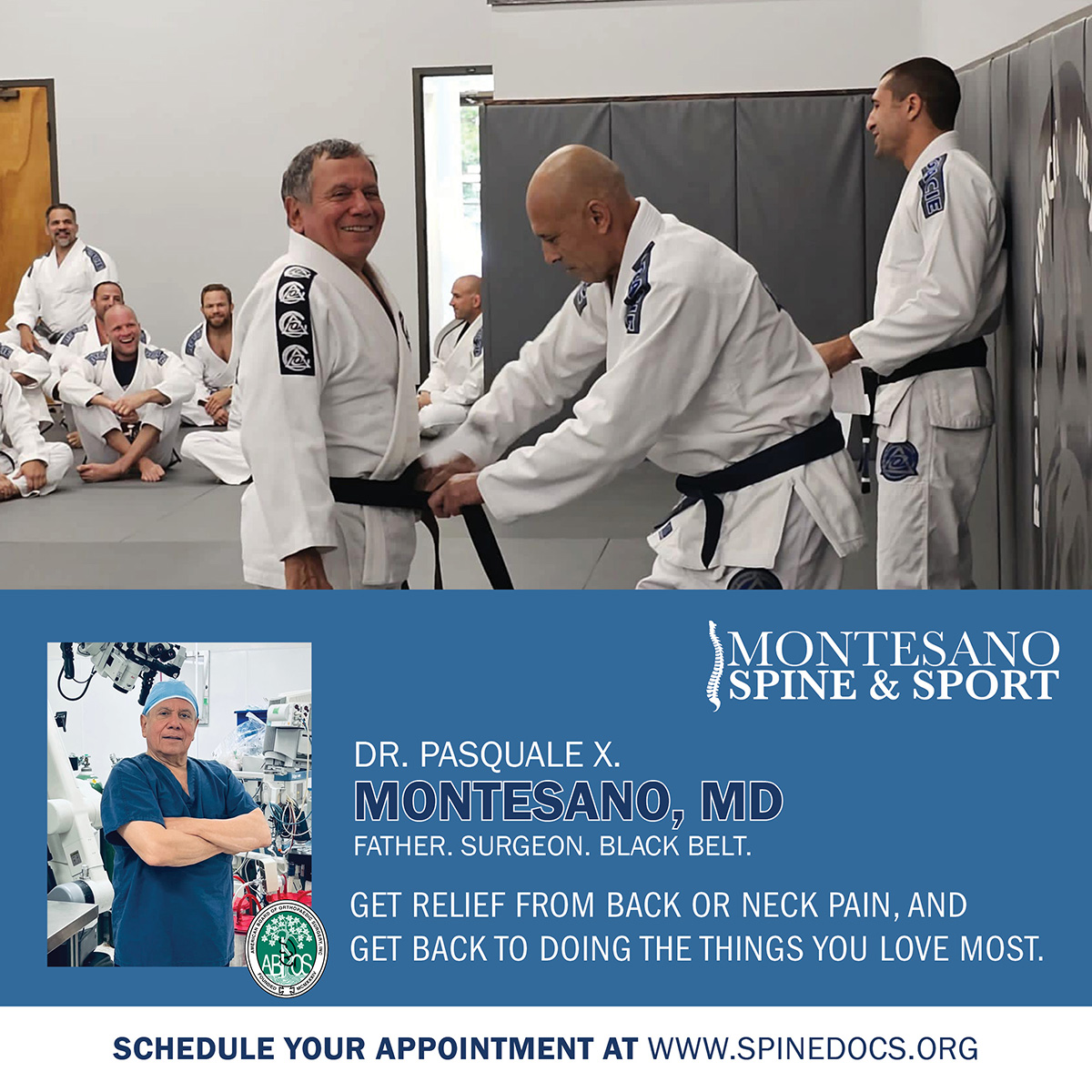 Read more about the article Spine Surgeon and Black Belt in Gracie Jiu-Jitsu