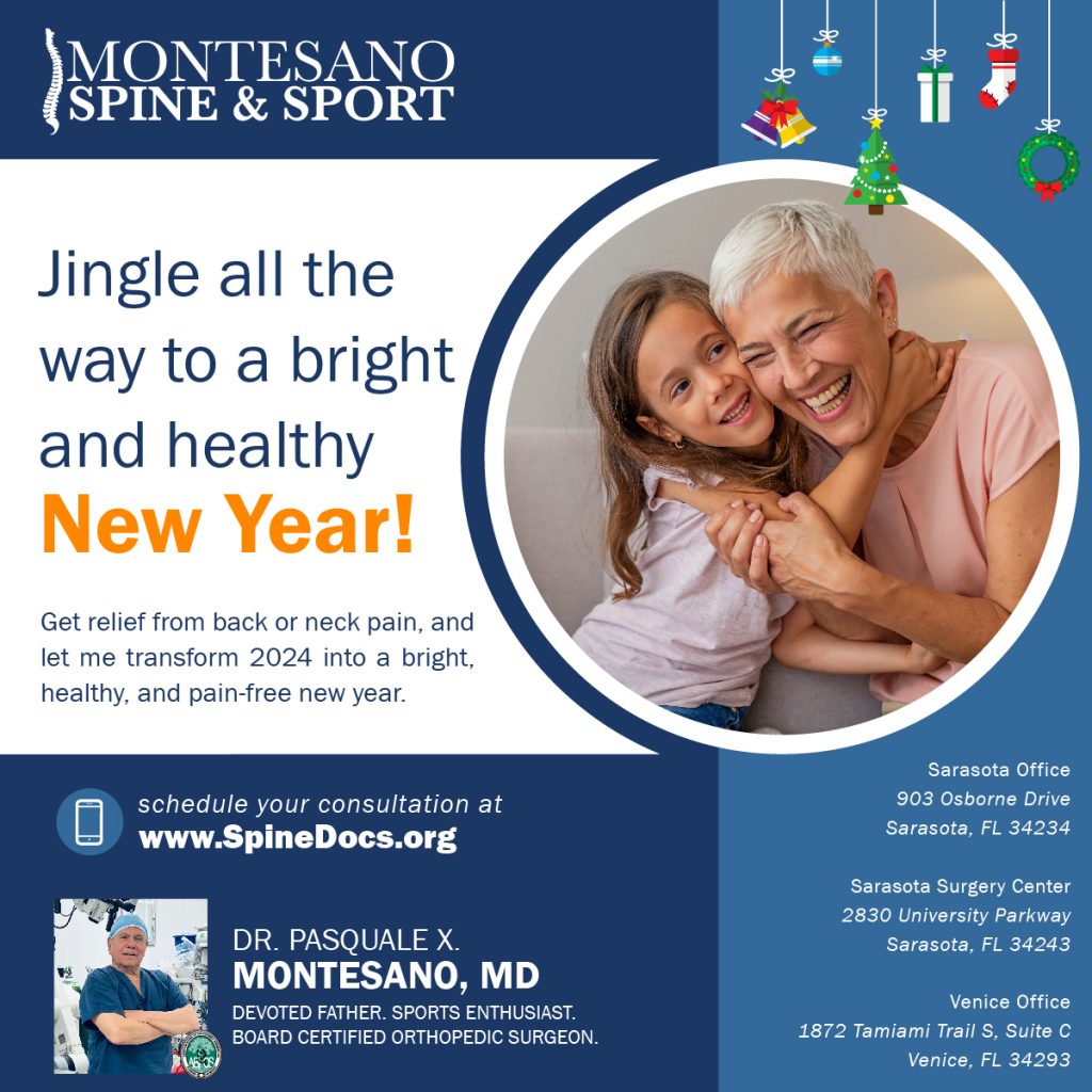 Experiencing back or neck pain? As the season approaches and pain intensifies, let Dr. Montesano give you the best gift: pain relief.