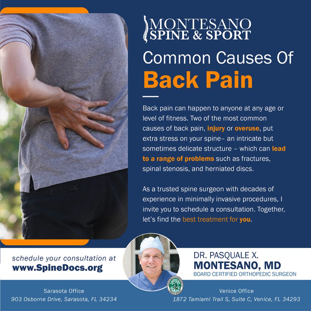 Common causes of back pain