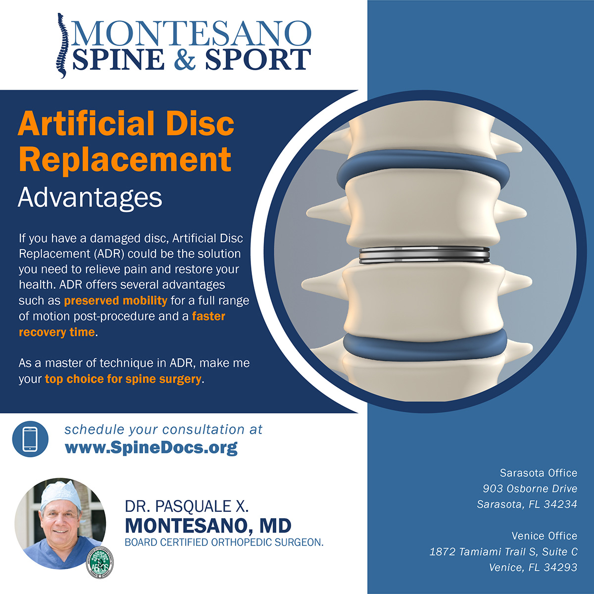 Read more about the article Artificial Disc Replacement (ADR)