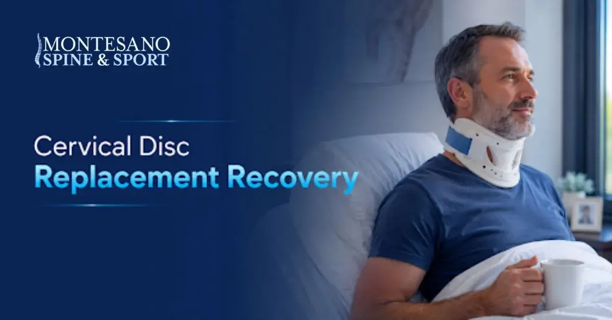 Cervical disc replacement recovery