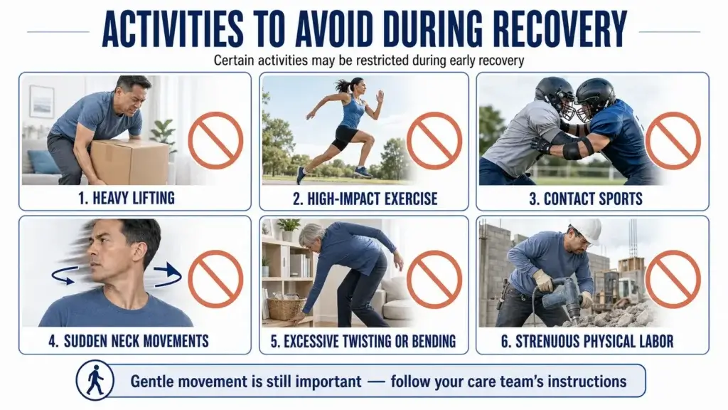 Activities to Avoid During Recovery