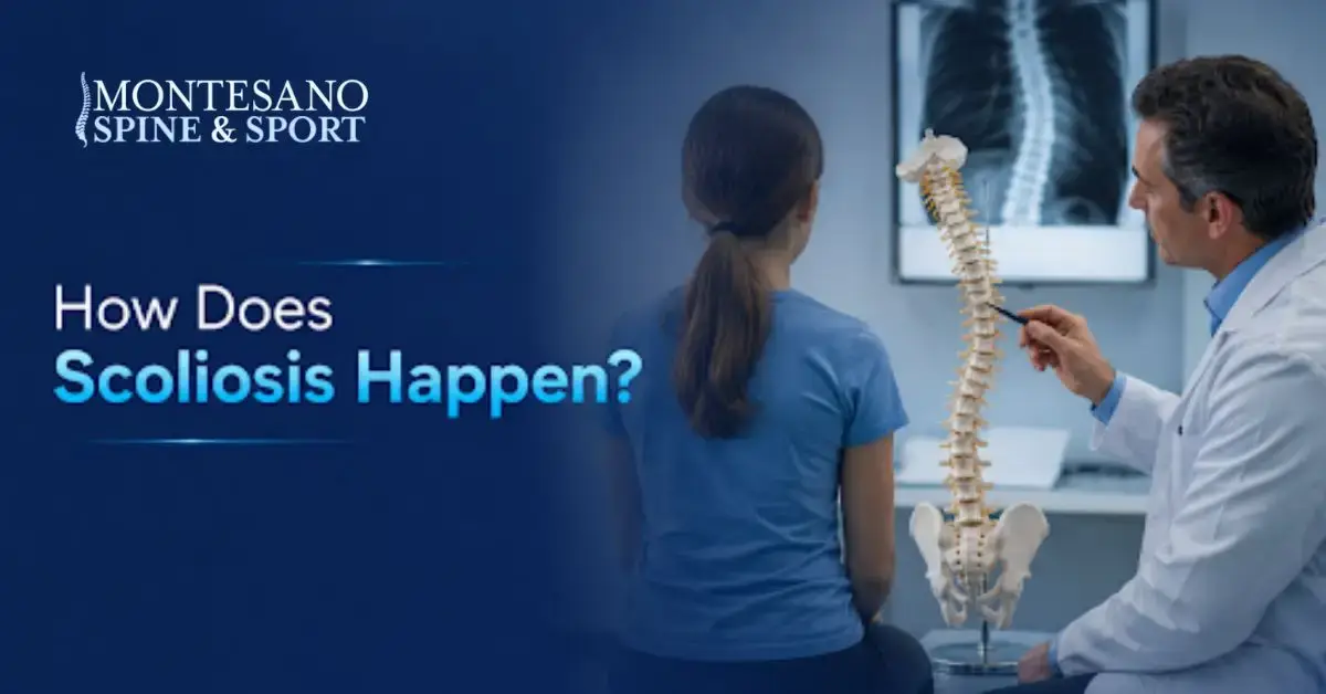 how does scoliosis happen