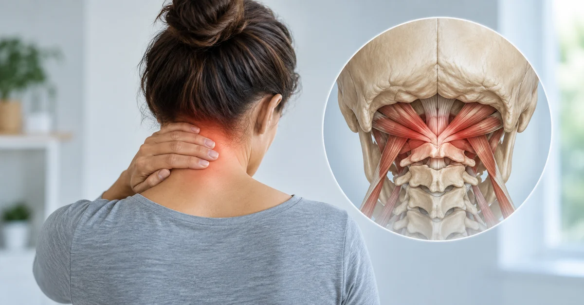 Upper cervical joints and suboccipital muscles causing pain at the skull base