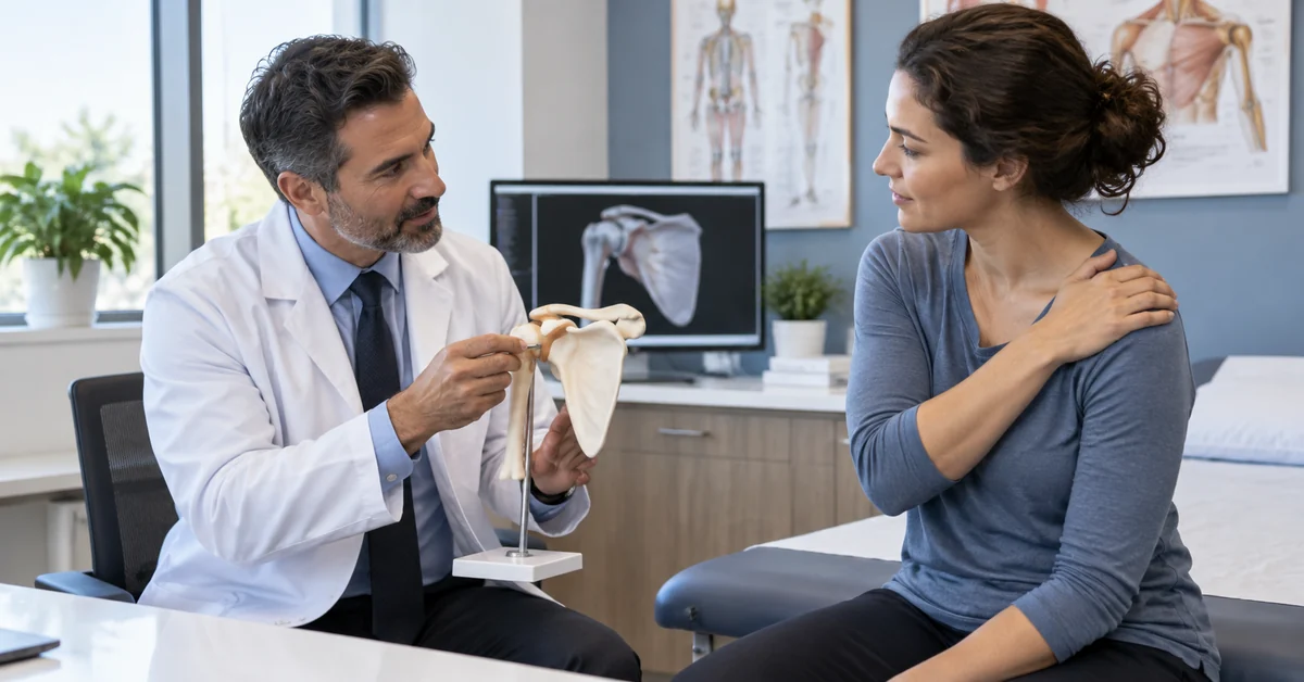 Orthopedic consultation for shoulder blade pain
