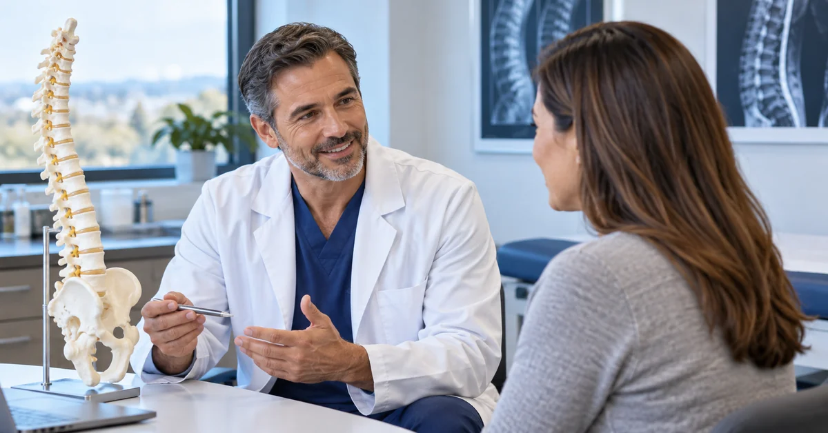 Patient scheduling a consultation with an orthopedic spine specialist