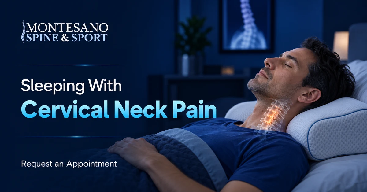 Supportive sleeping position for cervical neck pain