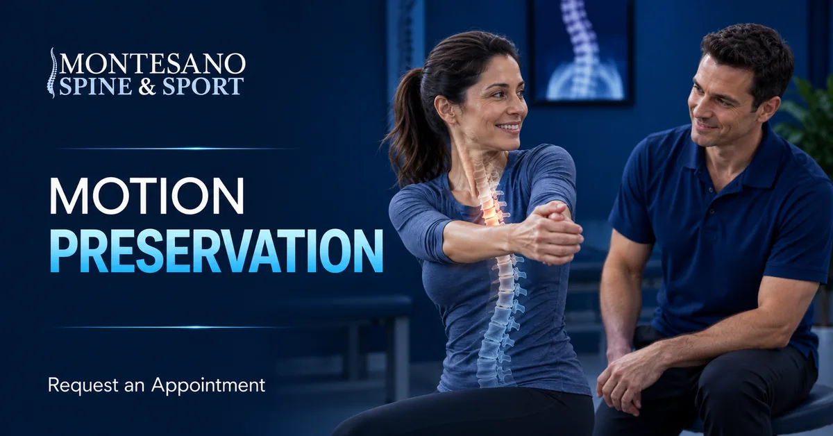 Active patient demonstrating mobility after motion-preservation spine treatment