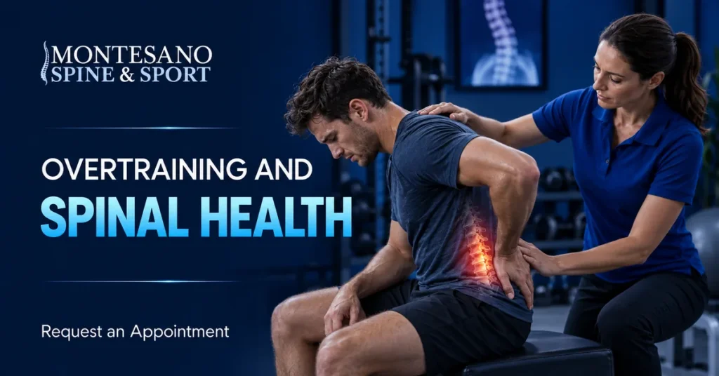 Athlete experiencing back strain from excessive training