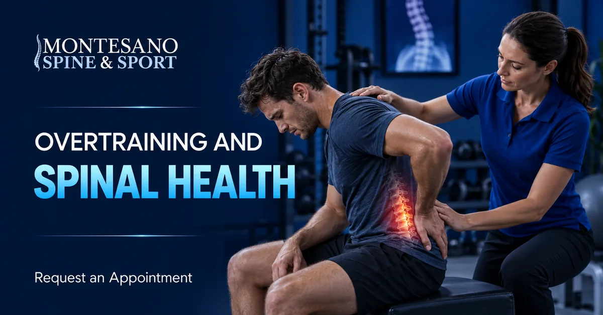 Athlete experiencing back strain from excessive training