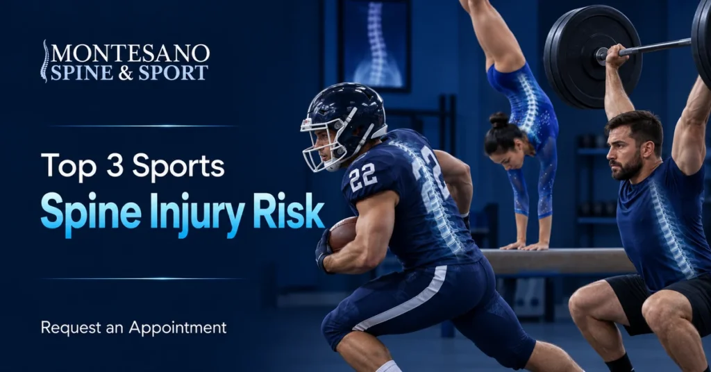 Football gymnastics and weightlifting athletes at risk for spine injuries