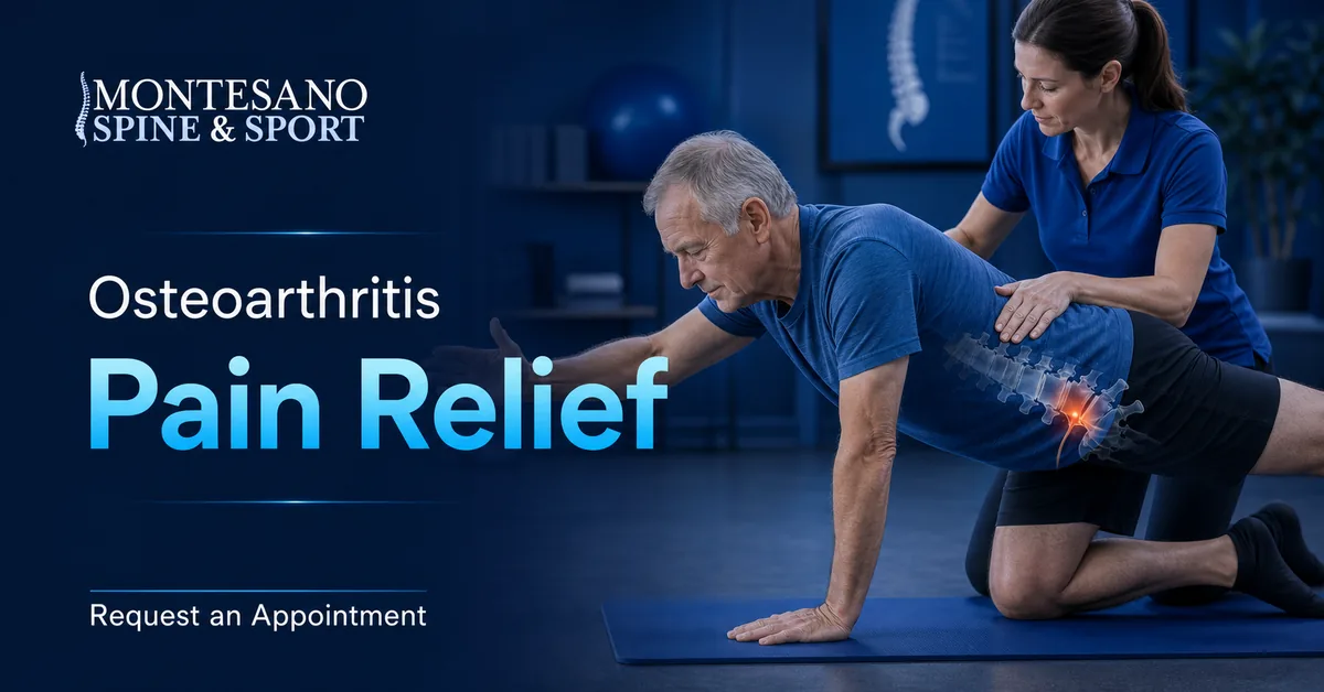 Older adult receiving physical therapy for osteoarthritis pain relief