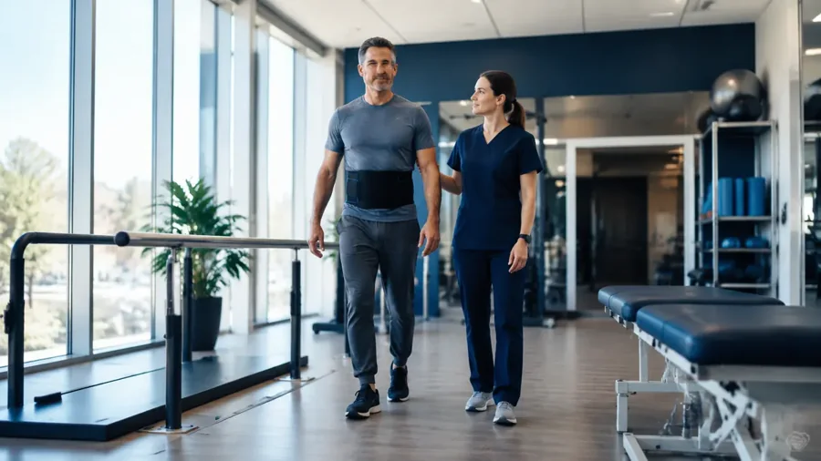 Supervised walking during recovery from lumbar fusion